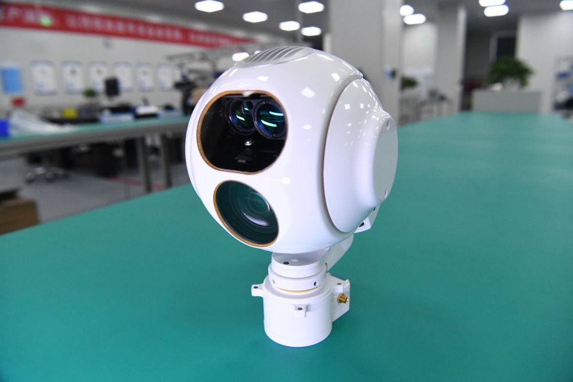 เซนเซอร์ EO สามแกนและเครื่องวัดระยะด้วยเลเซอร์ Electro Optic UAV Gimbal Camera 12V